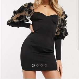 Black cocktail dress by asos